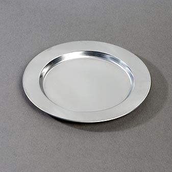 Edelstahl-Picknickteller Unverwüstlicher Teller aus rostfreiem Stahl. Lebensmittelecht.