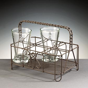 Speziell gefertigt für 6 Longdrinkgläser mit Bienen.