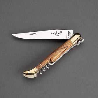 Laguiolemesser 2-tlg. Olive Ein Traum von eimem Messer mit Olivenholzgriff und Korkenzieher.
