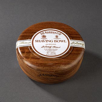  Schale aus Mahagoni. Beste Rasierseife, 3-fach gesiedet. Mandelduft.