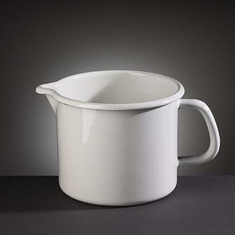 Emaille-Schnabeltopf 1,7l Auch zum Kochen auf allen Herdarten geeignet.