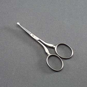 Dovo Nasen- und Ohrenschere Handliche kleine Schere mit Kugelspitze zum Schutz der Haut.