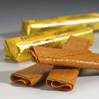 Les Gavottes Crepes 125 g Hauchzarte Kekse aus kleinen durchgebackenen Crêpes.