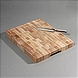Schneidblock Stirnholz Mit Saftrinne und Grifflöchern. 50 mm hoch.
