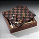 Schach/Backgammon Wurzelholz Backgammon, Schach, Dame, Würfelbecher und 2 Kartenspiele.
