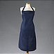 Leinenschürze dunkelblau Länge am Hals verstellbar.